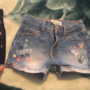 Coach Denim Embroidered Jean Shorts